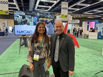 Cirkled In CEO Reetu Gupta with NACAC CEO Angel Perez
