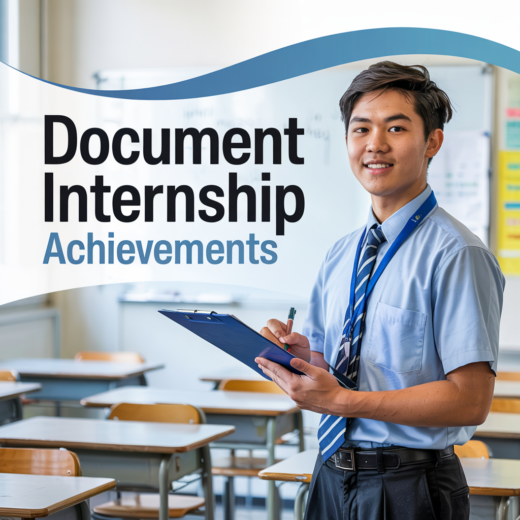 Document Internship Achievements & Skills for Your Portfolio