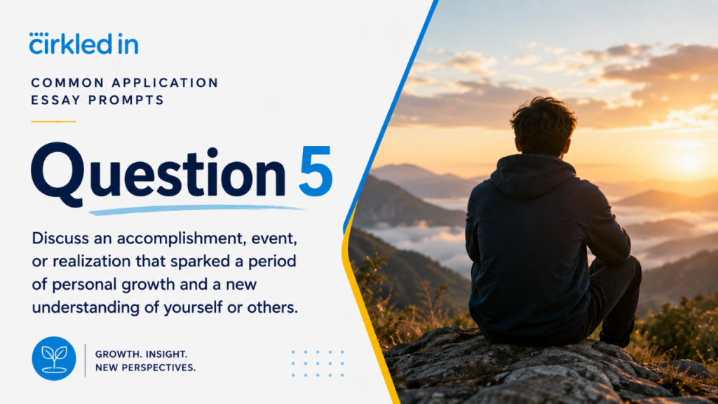 Common App Essay Prompt 5 about personal growth, change, and meaningful experiences