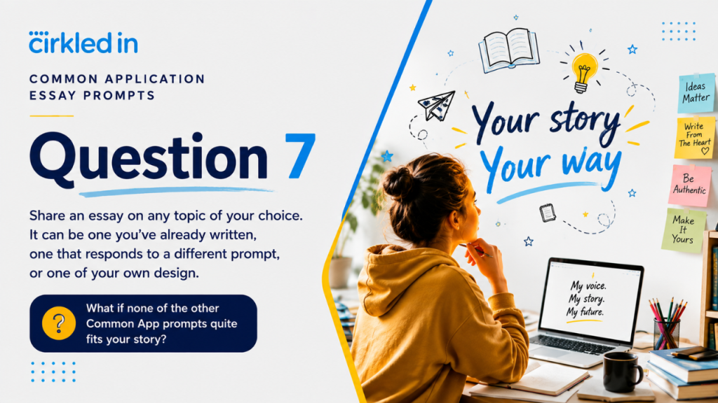 Common App Essay Prompt 7 about choosing any essay topic